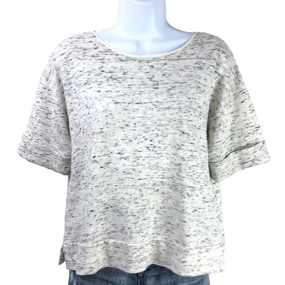 Banana Republic Cropped Boxy Space Dye Over Sized Sweatshirt XS - Picture 1 of 4